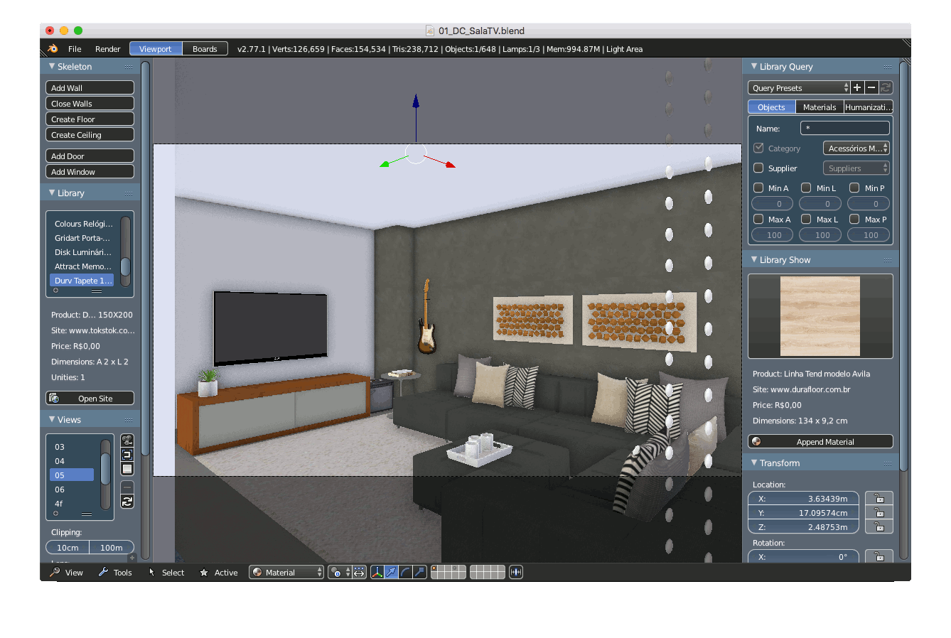 Diseño de interiores en 3D con Blender