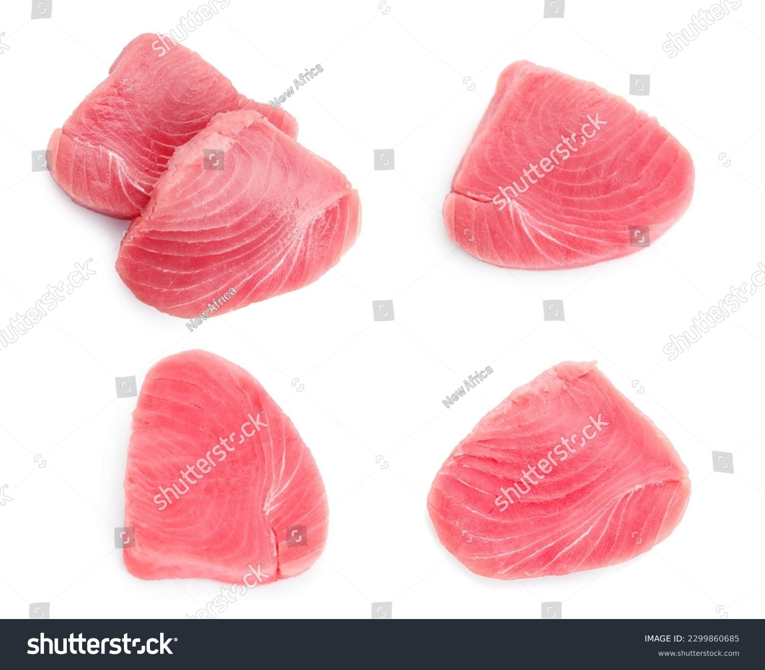 Tuna fresca cortada en rodajas