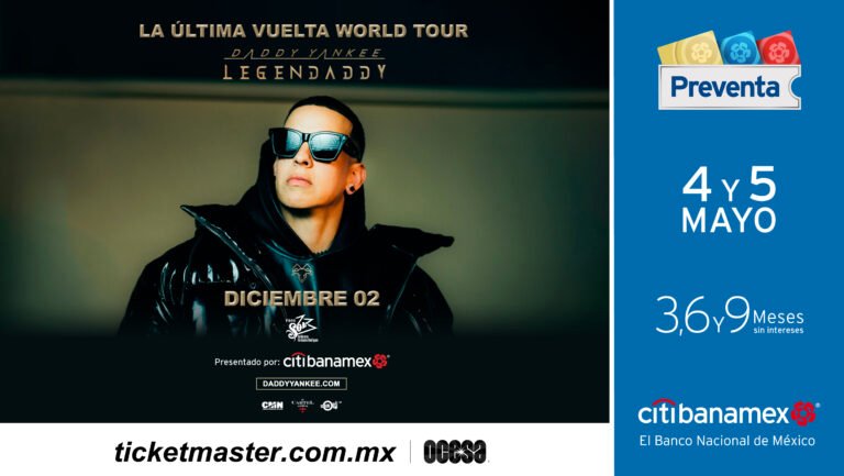 Dónde comprar boletos para Daddy Yankee en CDMX en Ticketmaster