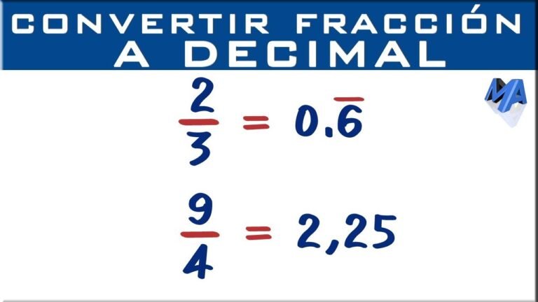 Cómo convertir fracciones a decimales y viceversa fácilmente