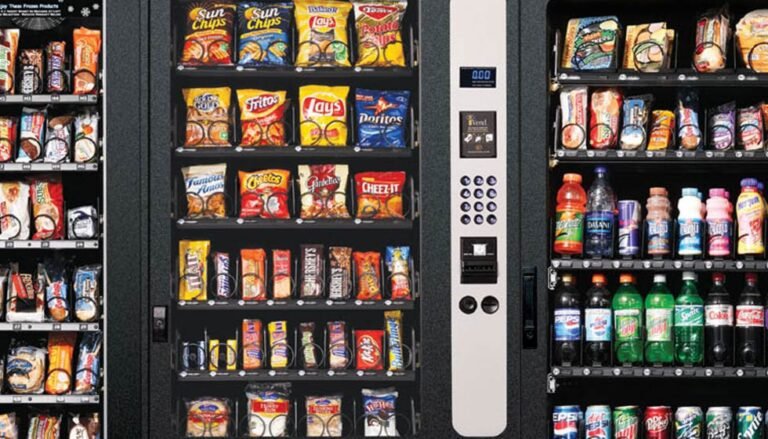 Cómo funciona una máquina expendedora de snacks y bebidas