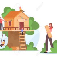 ninos-construyendo-casa-en-arbol-juntos
