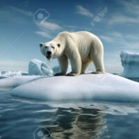oso-polar-sobre-iceberg-derritiendose